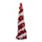 4ft. Pre-Lit Pop up Red & White Tinsel Christmas Tree, Multicolor Lights